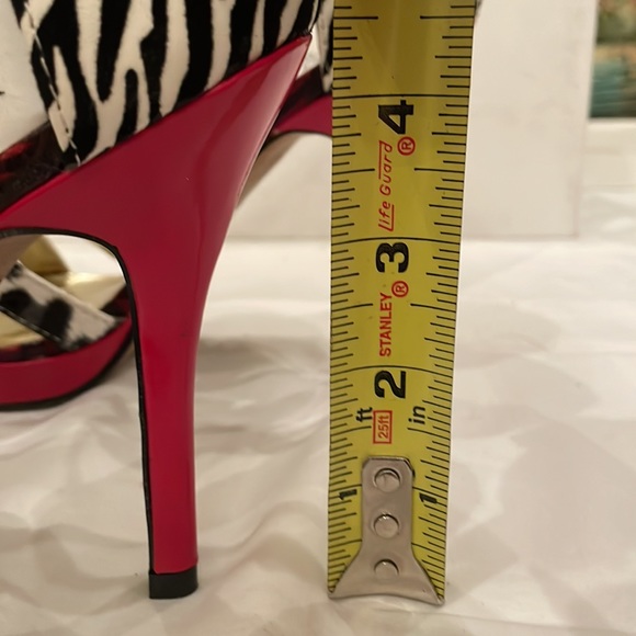 Never worn Wild Rose zebra and snake print with red platform and heels - Picture 5 of 5